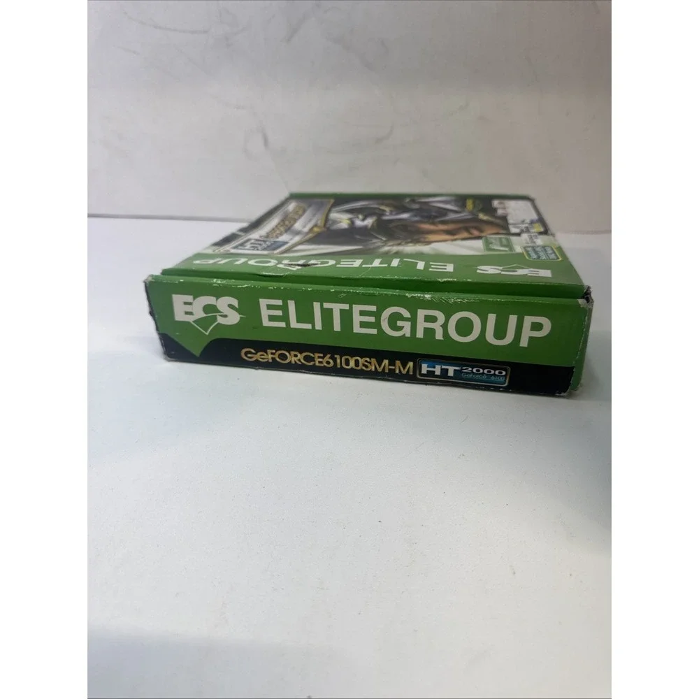 ECS HT2000 GeForce 6100SM-M (V1.0/1.0A) Motherboard + Extras - NEW